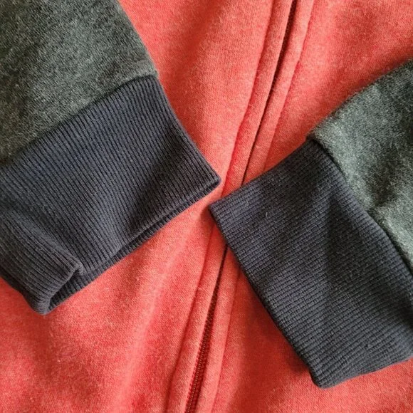 GLMR KLLS XL Red & Gray Zip-Up Hoodie With Pockets - Picture 4 of 6